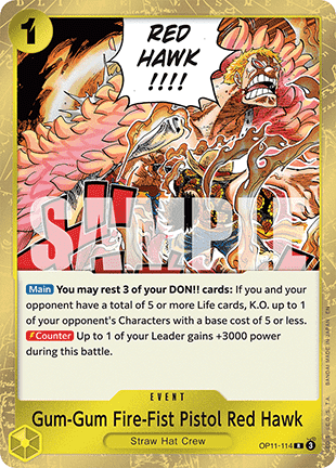 Gum-Gum Fire-Fist Pistol Red Hawk (OP11-114) (V.1)