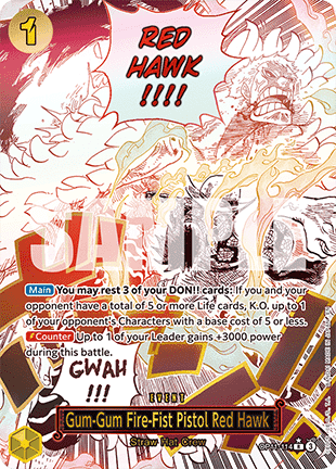 Gum-Gum Fire-Fist Pistol Red Hawk (OP11-114) (V.2)