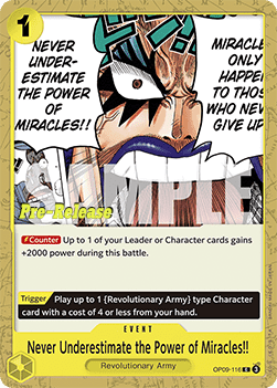 Never Underestimate the Power of Miracles!! (OP09-116)