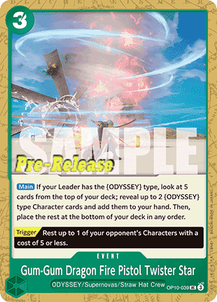 Gum-Gum Dragon Fire Pistol Twister Star (OP10-039)