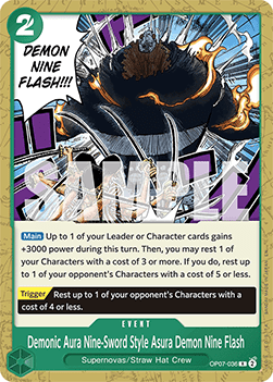 Demonic Aura Nine-Sword Style Asura Demon Nine Flash (OP07-036)