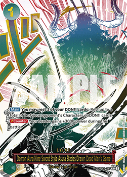 Demon Aura Nine Sword Style Asura Blades Drawn Dead Man's Game (OP12-037) (V.2)