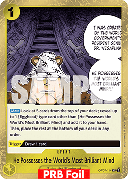 He Possesses the World's Most Brilliant Mind (OP07-114) (V.2)